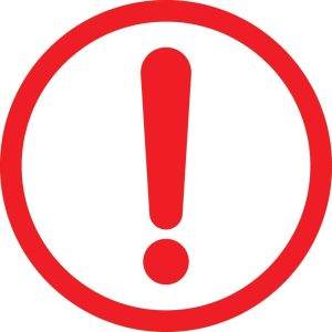 Red Warning Icon Illustration Isolated On A White Background Hazard Warning Circle Sign With Exclamation Mark Attention Sign Vector
