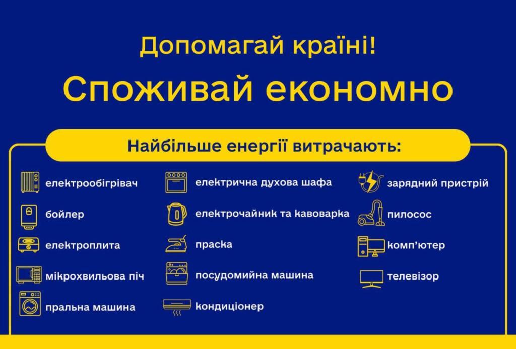 Допомагай країні! Споживай економно
